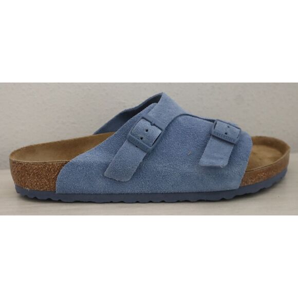 Birkenstock 1026812 Men's Sz 10 Elemental Blue Suede Zurich Slip-On Sandals - Picture 6 of 13